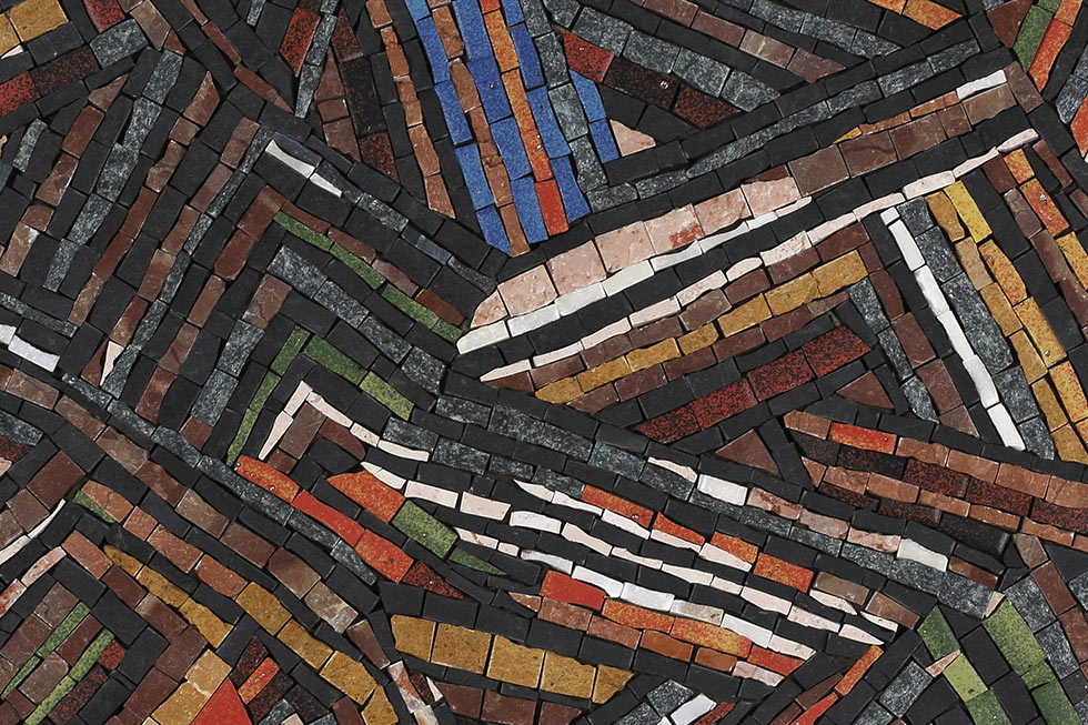 motif en mosaïque inspiré de Jasper Johns